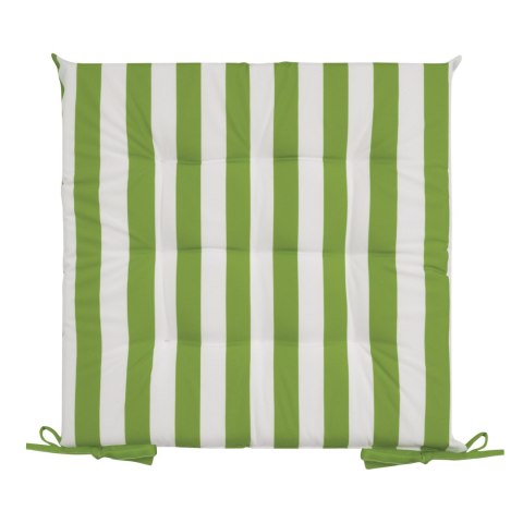 Wasserdichtes Stuhlkissen Outdoor GARTEN 02 40x40x5 hellgrün Streifen