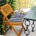 Wasserdichtes Stuhlkissen Outdoor GARTEN 02 40x40x5 blau Streifen