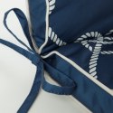 Wasserdichtes Stuhlkissen Outdoor GARTEN 15A 43X43 dunkelblau weiß