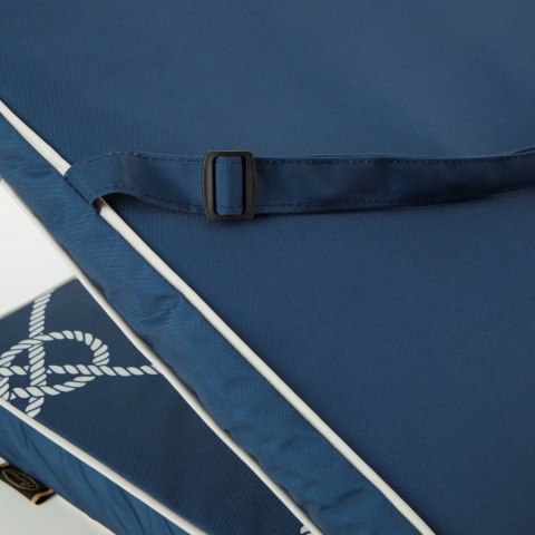 Wasserdichtes Stuhlkissen Outdoor GARTEN 15A 43X43 dunkelblau weiß