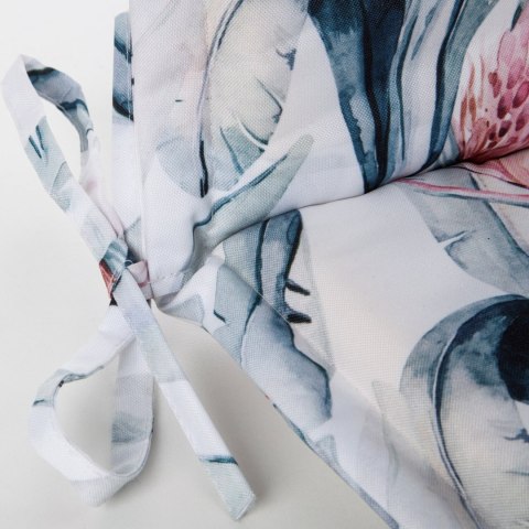 Wasserdichtes Stuhlkissen Outdoor GARTEN 32A 45X90X3 weiß blau