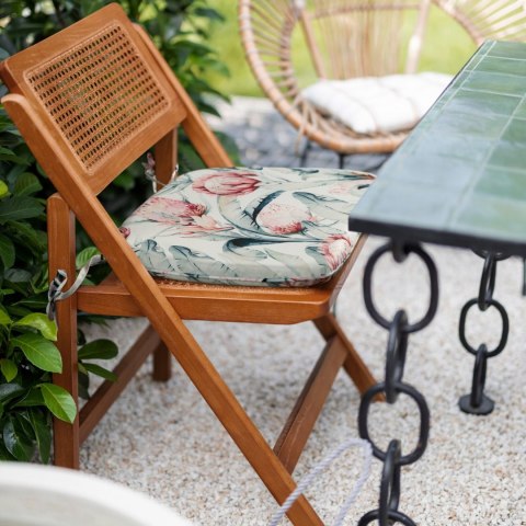 Wasserdichtes Stuhlkissen Outdoor GARTEN 32C 40X38X4 weiß blau