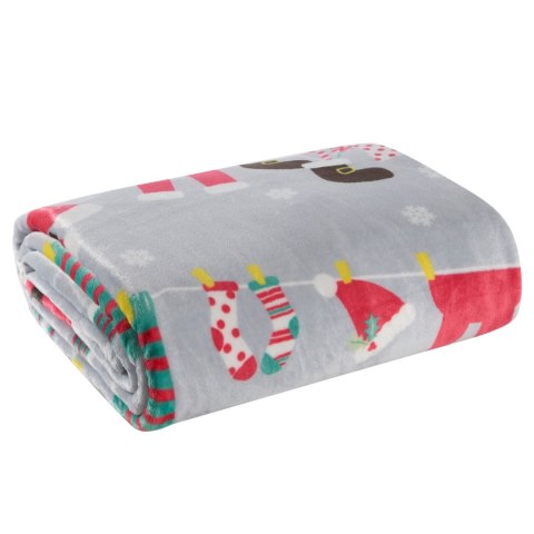 Wihnachtsdecke 13 150x200 silber rot