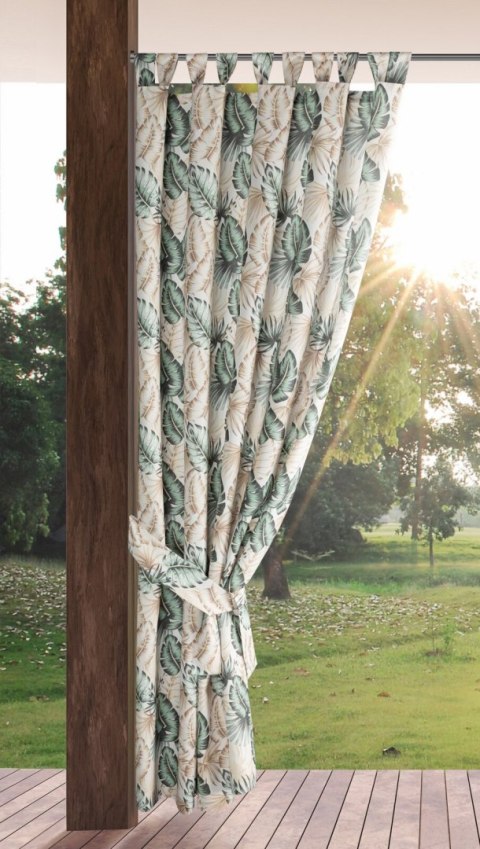 Wasserfester Terassenvorhang GARTEN 7 155X240 Schlaufen Klettverschluß