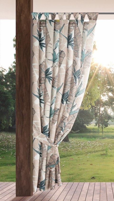 Wasserfester Terassenvorhang GARTEN 8 155X220 Schlaufen Klettverschluß