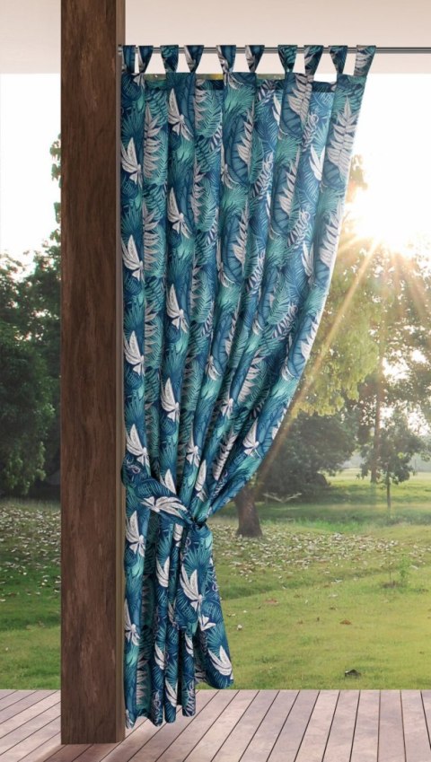 Wasserfester Terassenvorhang GARTEN 9 155X220 Schlaufen Klettverschluß