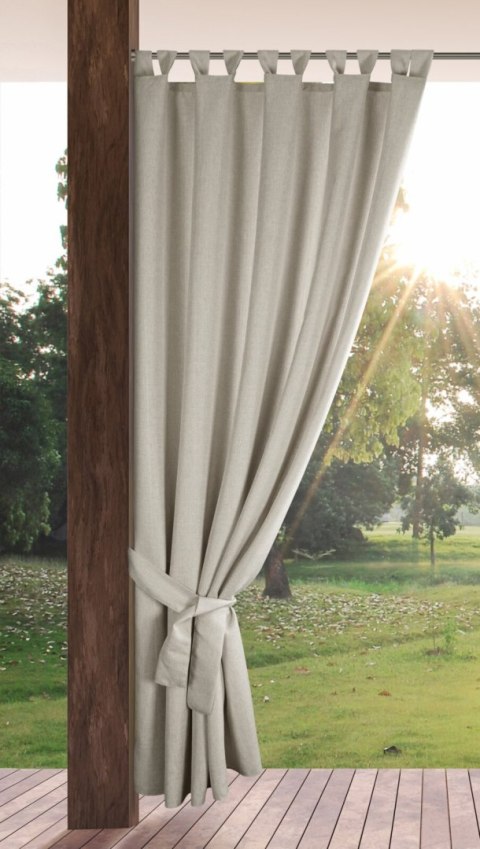 Wasserfester Terassenvorhang GARTEN Melange 155X260 Schlaufen Klettverschluß BE