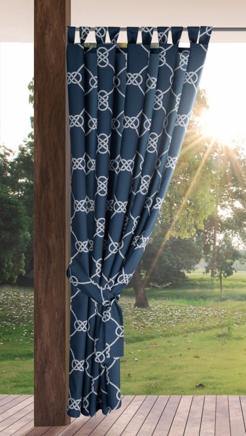 Wasserfester Terassenvorhang GARTEN 14 155X200 Schlaufen Klettverschluß