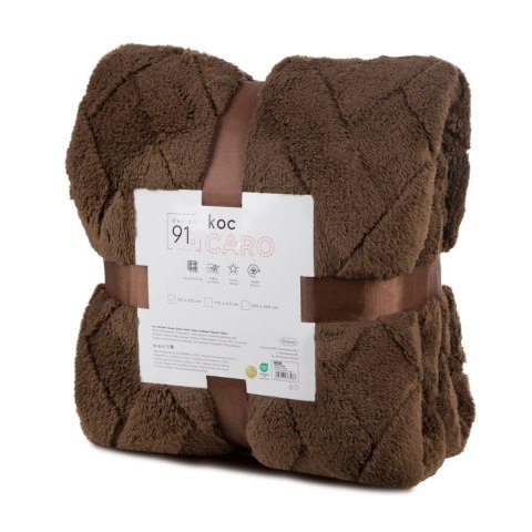 CARO DECKE 170X210 CM DUNKELBRAUN