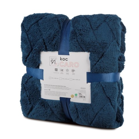 CARO DECKE 200X220 CM MARINEBLAU