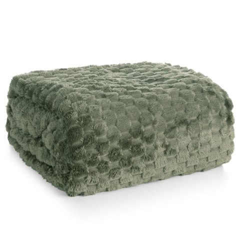 CINDY6 DECKE 200X220 CM DUNKELOLIV