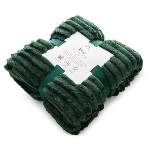 WEICHE DECKE 170X210 CM DUNKELGRÜN