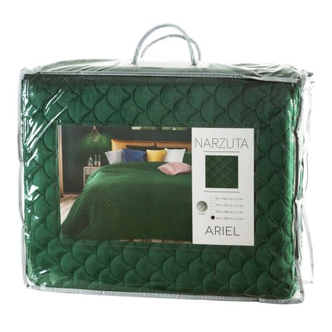 ARIEL TAGESDECKE 230X260 CM DUNKELGRÜN