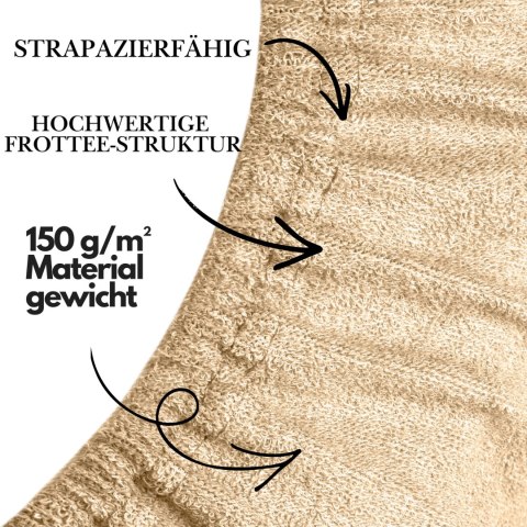 Spannbettlaken Frottee Beige 180x200