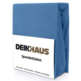 Spannbettlaken Frottee Blau 120x200
