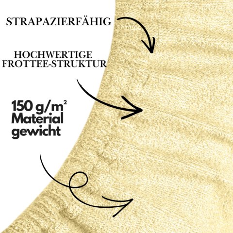 Spannbettlaken Frottee Creme 140x200