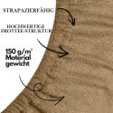 Spannbettlaken Frottee Dunkelbeige 120x200