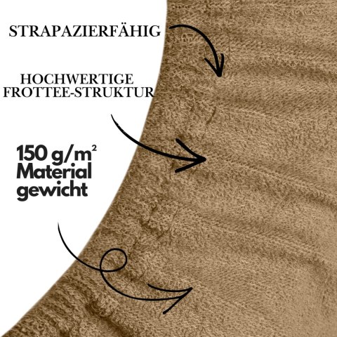 Spannbettlaken Frottee Dunkelbeige 180x200