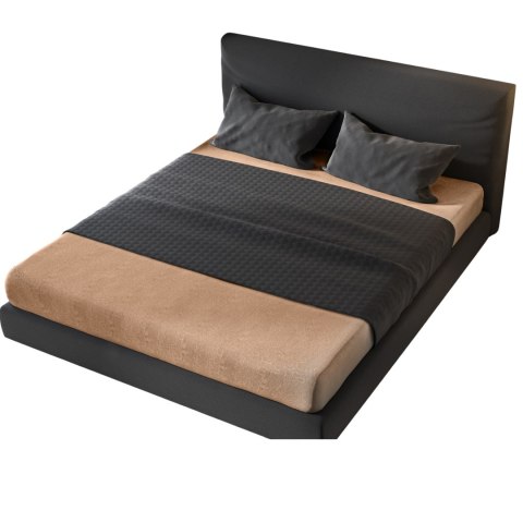 Spannbettlaken Frottee Dunkelbeige 180x200