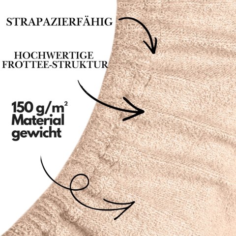 Spannbettlaken Frottee Hellcreme 100x200