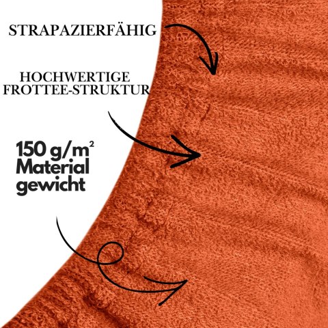 Spannbettlaken Frottee Orange 180x200