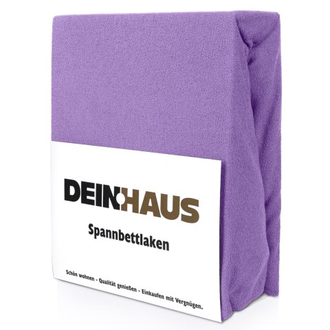 Spannbettlaken Frottee Violett 140x200