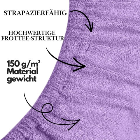 Spannbettlaken Frottee Violett 140x200